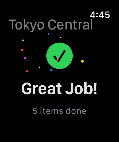 Celebration fireworks on Apple Watch